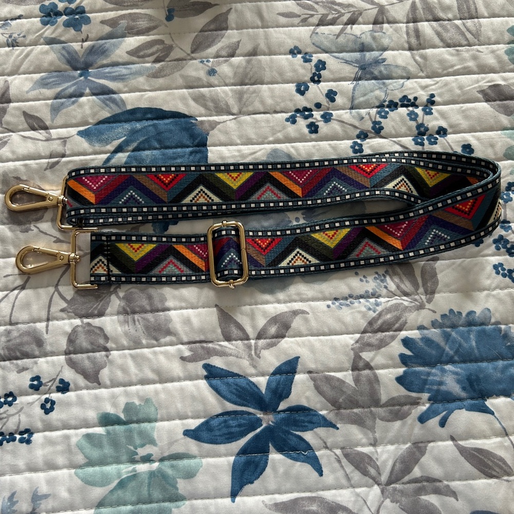 Colorful Adjustable Strap with Gold Hardware